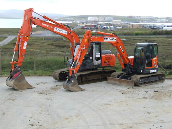 Hitachi ZX130 and Doosan DX80 Excavators